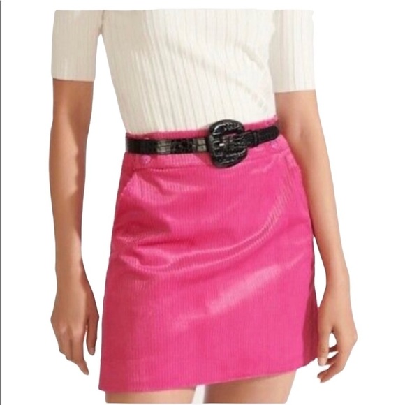 NWT Veronica Beard Size 14 Pink Corduroy Arezzo Skirt Clueless Vibe Luxury Mini - Picture 15 of 15
